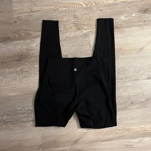 LuluLemon black high wasted full length leggings size 8